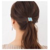JewelVOX Hair Accessories, Square Motif, Shell, Bijou, Dome, Hair Pony,