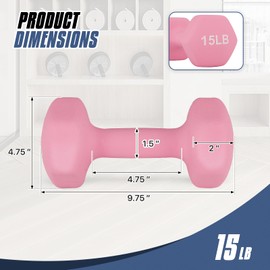 MADOG Dumbbell Set, Anti-Slip Neoprene Coated Hexagon Hand Weights for Home Gym Equipment Workouts Strength Training