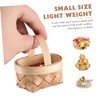 SHOWERORO 8pcs Handwoven Mini Baskets Wooden Picnic and Fruit Baskets