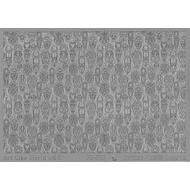 FlexiStamps Texture Sheets African Masks Inverse - 1 Pc.