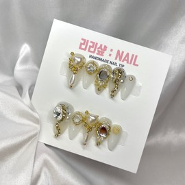 Premium quality luxury gold handmade tip - short ballerina / 프리미엄 퀄리티 럭셔리 골드 수제팁 - 숏발레리나