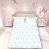 Manfei Cartoon Bowknot Kids Fitted Sheet Twin Size,Bow Tie Knot