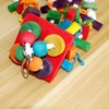 Bebochoi Parrot Toy Hanging Toy, Colourful Wooden Block Chewing Parrot