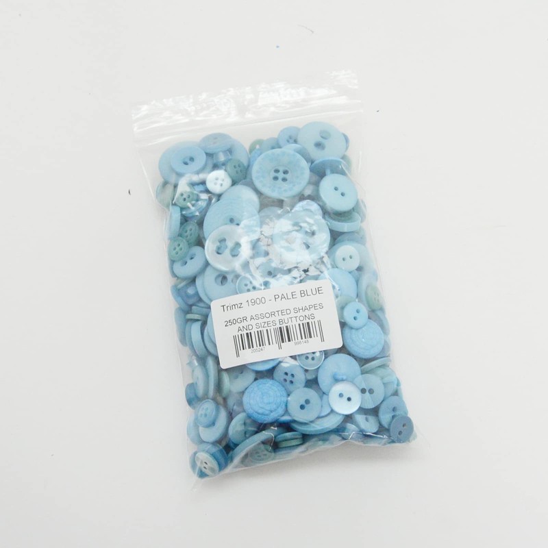 Trimz Buttons, Sky Blue, 250g