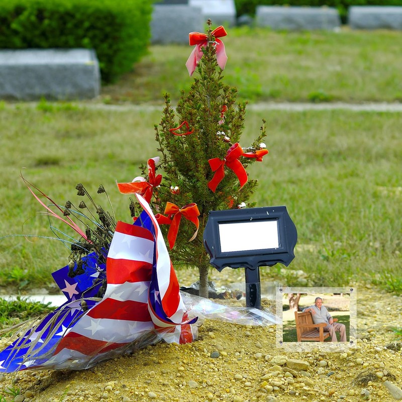 Tikitup 5x7 Grave Waterproof Photo Frame,Decorationfor Cemetery,Memorial Gifts, Sympathy Gift,Pet