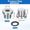 sourcing map 4Pcs G3/8x19 Inner Hex Head Pipe Fitting Plug,