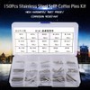 150Pcs 15 Kinds/Sizes 304 Stainless Steel Cotter Pin Assortment M1-M3