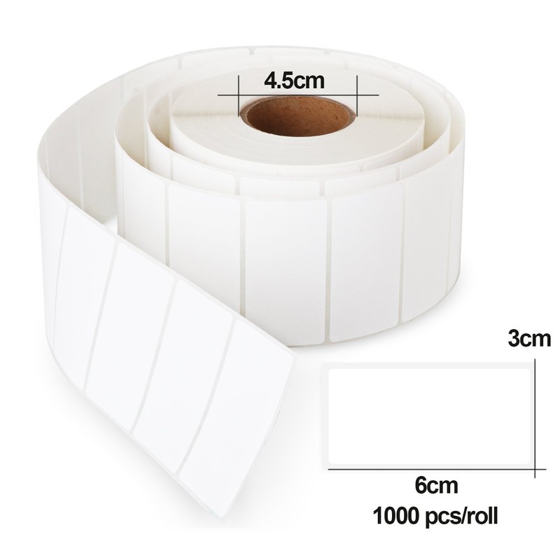 Selbstklebend Haushaltsetiketten 1000 Stück Größe 6 * 3cm Datum Etiketten