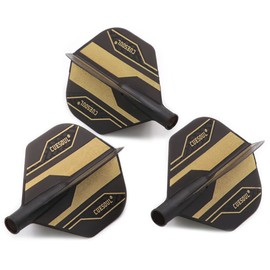 CUESOUL AK4 Flight Heat Transfer Standard Shape Flight, Black Base Color + Gold Black Color Pattern, Set of 3 (CS-AK4+1-9)