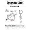 Long Tiantian 2Pcs Butterfly Heart Non-Piercing Belly Button Rings