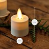 Luminara Flickering Flameless Pearl Ivory Tealights - Warm LED Light