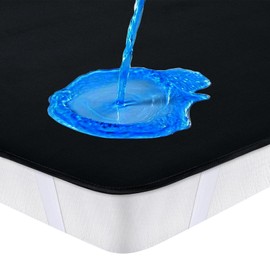 Mattress Protector 160 x 200 cm Waterproof Black Incontinence Underlay Washable Bed Pad Waterproof for Children - Waterproof Mattress Topper