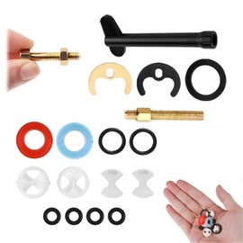17pcs Monobloc Tap Fixing Kit,Tap Faucet Fixing Fitting,Horseshoe Installation Fastening Accessories,Sturdy and Durable,Suitable for Bathroom Basins,Kitchen Sinks,Mixers