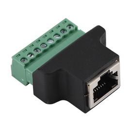 Zerone Adaptador Conector RJ45 Hembra a 8 Pines, para DVR Digital y Hubs con Puertos RJ45