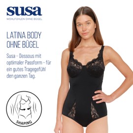Susa Body Latina Women's Elastic Lace Body - 100D