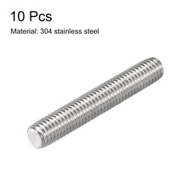 sourcing map 15Pcs M8 x 50mm Fully Threaded Rod 304 Stainless Steel Right Hand Threads