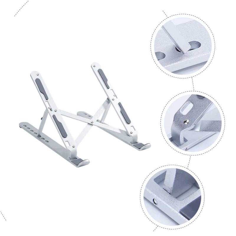 Operitacx Adjustable Aluminum Laptop Stand Foldable Portable Riser with Stable