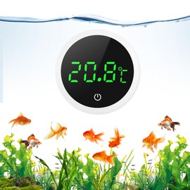 ORIA Aquarium Thermometer, LED Display Digital Temperature Meter Aquarium (℃), Glue-On Mini Marine Temperature Sensor for Freshwater, Seawater, Reptiles