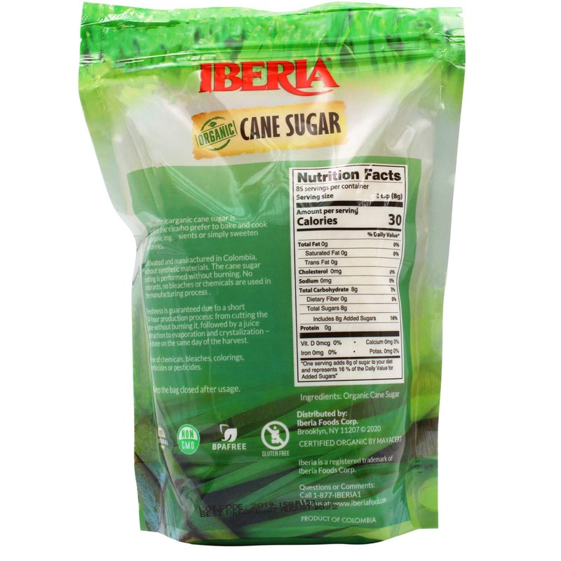 Iberia Organic Cane Sugar, 1.5 lb. (Pack of 3)