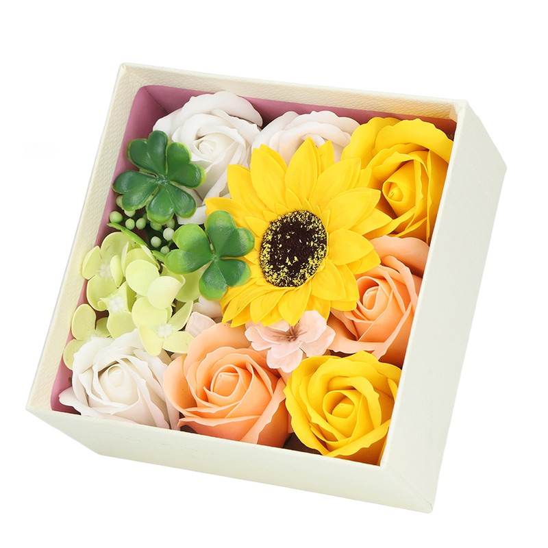 Simulation Flower Bath Soap Women Exquisite Flower Soap Gift Box
