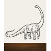 Dinosaur Dino Brachiosaurus Vinyl Wall Decal Sticker. (Black Color) 54in