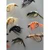 Fishing Flies SHRIMP and CRAWLING NYMPHS Twelve Pack size 8-12