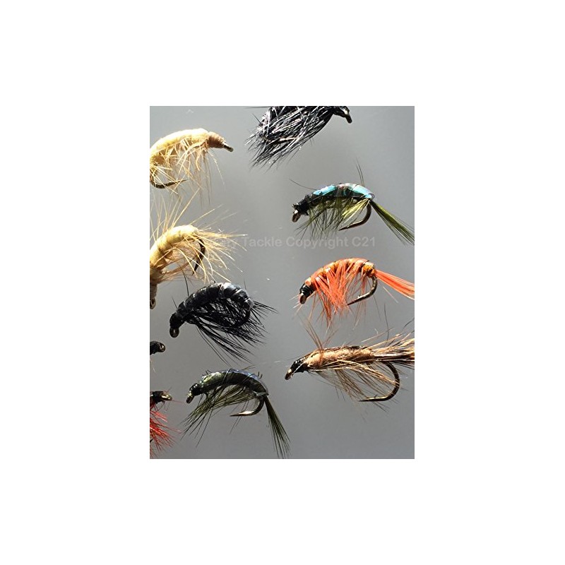 Fishing Flies SHRIMP and CRAWLING NYMPHS Twelve Pack size 8-12