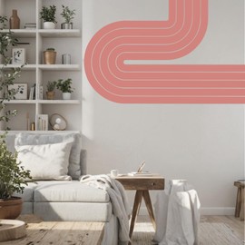 Tounalker Boho Stripe Arch Wall Decal Modern Art Wall Decor Peel and Stick Wall Murals Retro Wall Stickers Removable Apartment Friendly Wallpaper for Headboard Bedroom Living Room