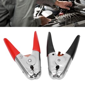 1 Pair 600AMP Booster Clamps, Battery Charger Clamps Black Red Booster Jumper Cable Clamps Battery Charger Clips Universal for Car