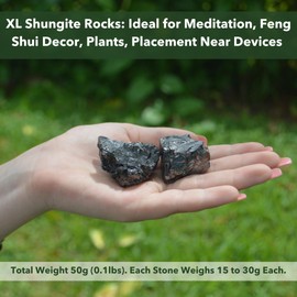 Elite Noble Raw Shungite Rocks Gemstones | Water Purification Cleansing Detox | Meditation Energy Healing Cleansing High Vibration Natural Stones