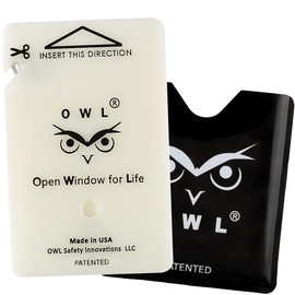 Car Emergency Escape Window Glass Escape Hammer Seat Belt Cutter Rescue Card Car Emergency Supplies (Black)