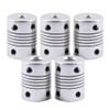 Saipor 5pcs 6mm-8mm Beam Coupling Motor Shaft Coupler for NEMA