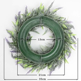 zhongguoqiaomao Christmas Wreath 35 cm Simulated Lavender Christmas Wreath for Door Front Door Wall Window Indoor Outdoor Christmas Decoration