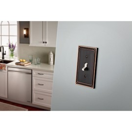 Franklin Brass W35058-VBC-C Classic Beaded single Toggle Switch Wall Plate / Switch Plate / Cover, Bronze with Copper Highlights