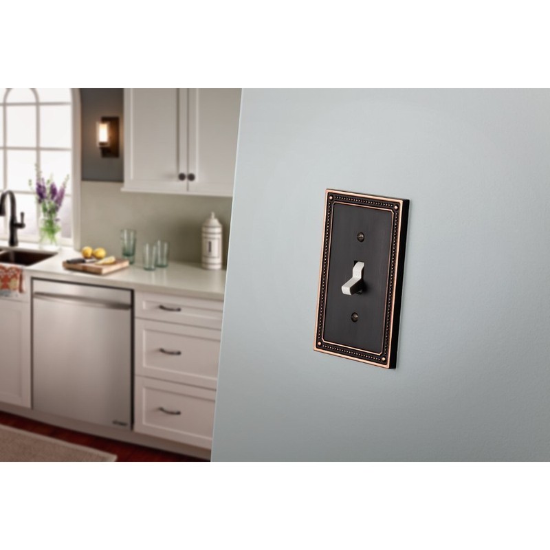Franklin Brass W35058-VBC-C Classic Beaded single Toggle Switch Wall Plate