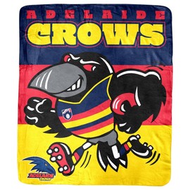 AFL Adelaide Crows Coral Fleece Rug, 150 x 130cm