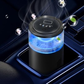 Smart Car Air Freshener,Ambient Light & Mist Fragrance,2 Pack Refill for 6 Months,Auto On/Off,3 Adjustable Modes,Black Car Air Freshener Perfect for Car,Bedroom,Office,Restrooms. (Osmanthus Orchid)