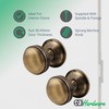 EAI Lined Door Knobs Antique Brass | 1 Pair of