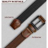 BULLIANT Men Belt Rerversible Golf Belt Stretch Braided for Gift