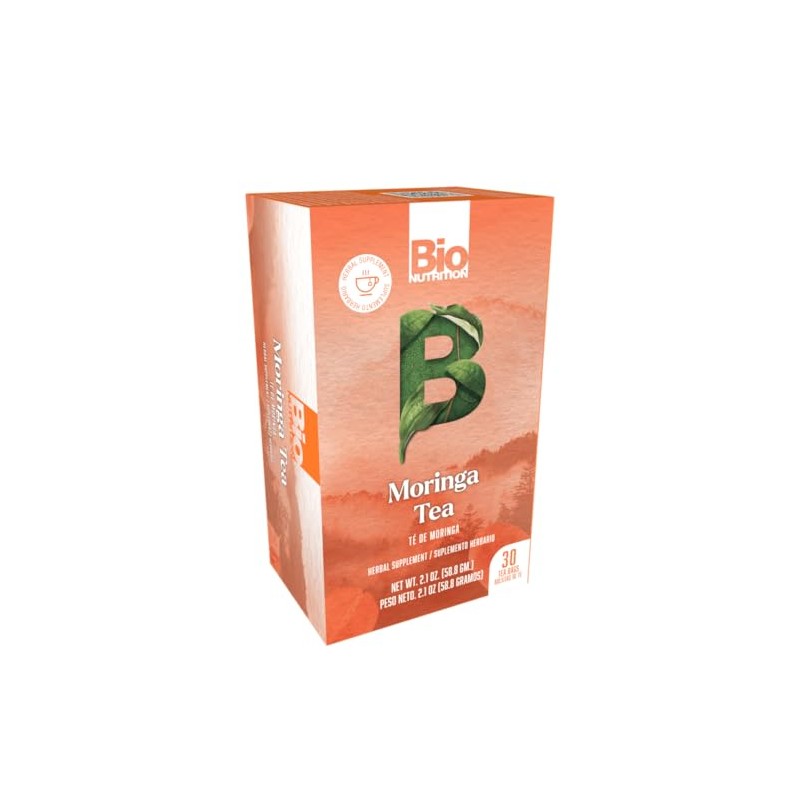 Bio Nutrition Moringa Tea Bags, 30 Count