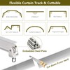 TOKPLNU Flexible Bendable Curtain Track Ceiling Wall Mount 14Ft Curved