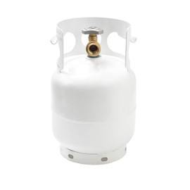 Flame King FLAME KING YSN5LB 5 Pound Propane Tank Cylinder, Great For Portable Grills, Fire Pits, Heaters And Overlanding, White