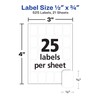 Avery Multi-Use Removable Labels, 1/2" x 3/4", White, Non-Printable, 525