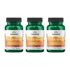 Swanson Double Strength Tocotrienols - Antioxidant - (60 Liquid Capsules, 100mg Each) (3 Pack)