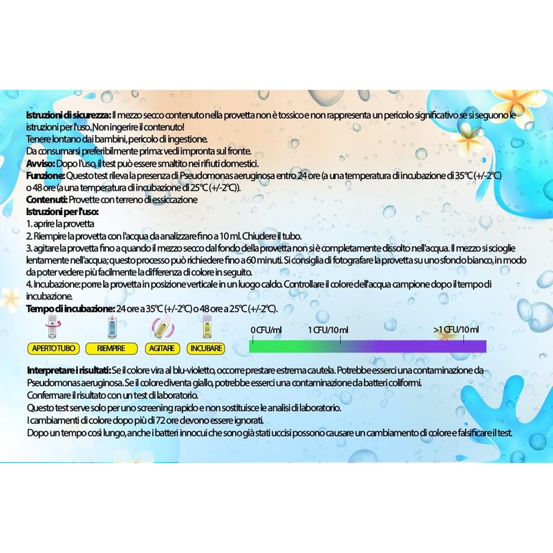 Medasa Bacteria Test Water Test for Pseudomonas Aeruginosa Bacteria Test