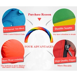 INTSUPERMAI Inflatable Arch Garden and Home Inflatable Advertising Arch with Fixed Rope for Wedding Ceremony Kindergarten 32.8X16.4ft/10X5m Rainbow Color