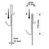Nuie ACC003 ǀ Modern Bathroom Wetroom Enclosure Hook - Frameless,