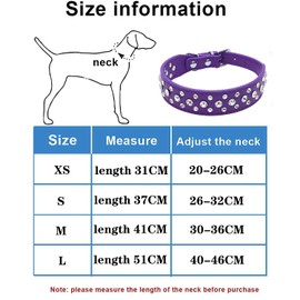 Bbmmayy Rhinestone Dog Collar, Bling Rhinestone PU Leather Crystal Diamond Pet Dog Cat Puppy Collar Black S M L XL (L, Black)