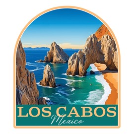 Los Cabos Mexico Design B Souvenir Magnet 2-Inch