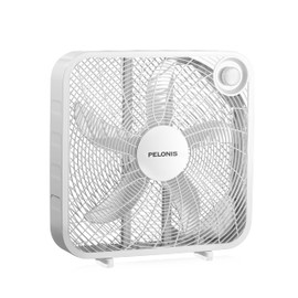 PELONIS 20 Inch Box Fan – 3 Speeds, Window Fans, Floor or Tabletop, 25ft/s, 2025 Upgraded, Superior Air Throw (2295 CFM), Lightweight, 5 Blades, Fans for Bedroom, Office, Living Room, Garage
